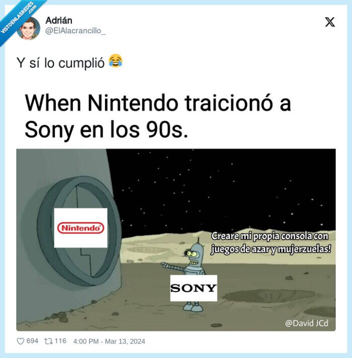 sony,nintendo,bender,videojuegos,futurama,traición