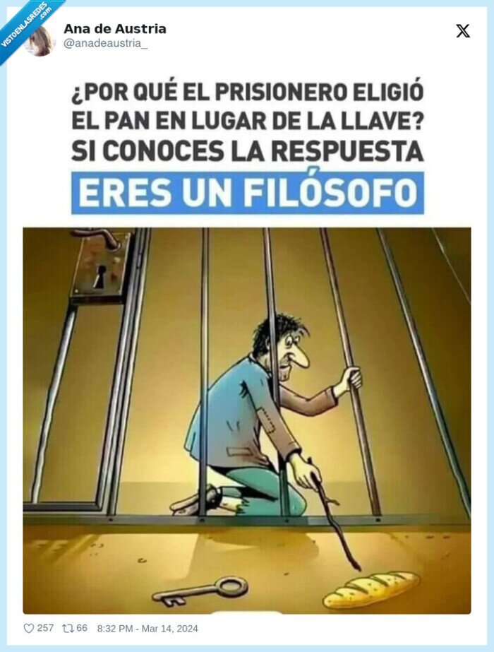 respuesta,carcel,prisionero,pan,llave