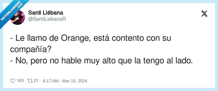 compañía,contento,orange,llamada,hablar