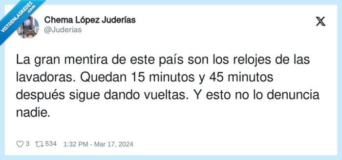 lavadoras,denuncia,minutos