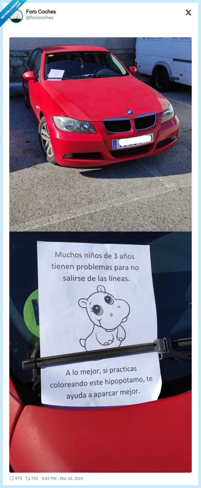 nota,aparcado,mal,coche,lineas