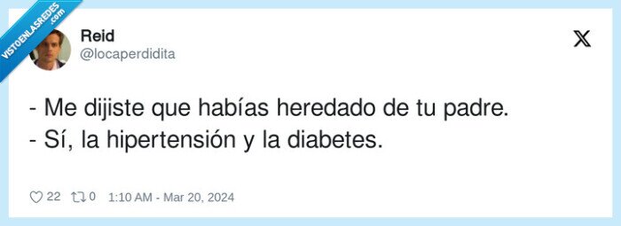 hipertensión,heredar,diabetes,padre