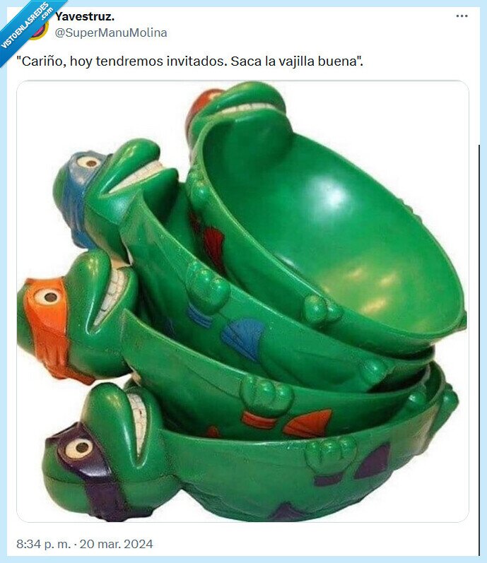 vajilla,tortugas ninja,invitados