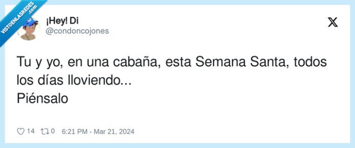 lloviendo,cabaña,semana santa