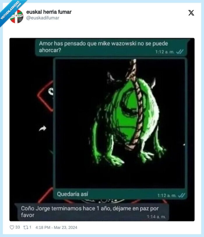 jorge,rallar,exnovia,mike wazowski