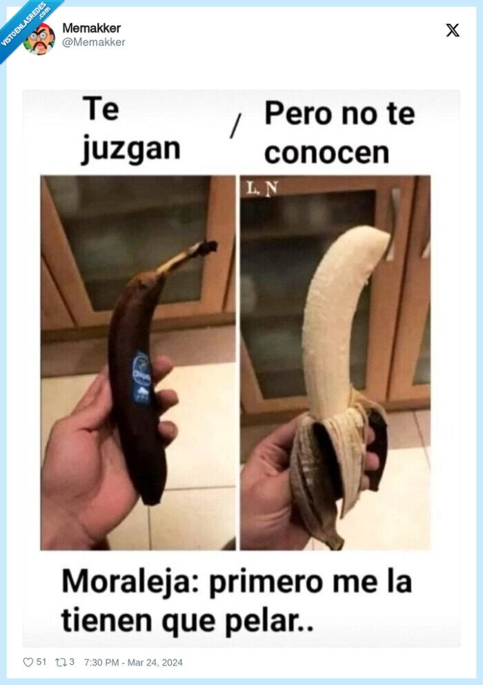 platano,banana,pelado,moraleja