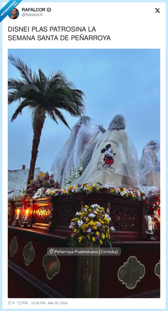 peñarroya,patrocinar,disney,semana santa,mickey,impermeable