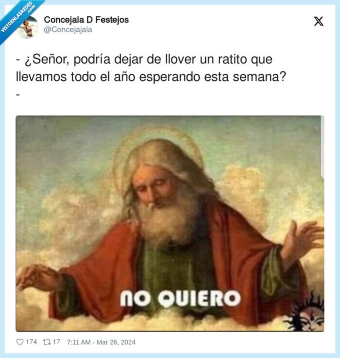 esperando,llevamos,señor,semana santa,llover,dios,lluvias