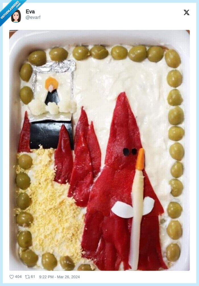 semana santa,pimientos,nazarenos,ensaladilla