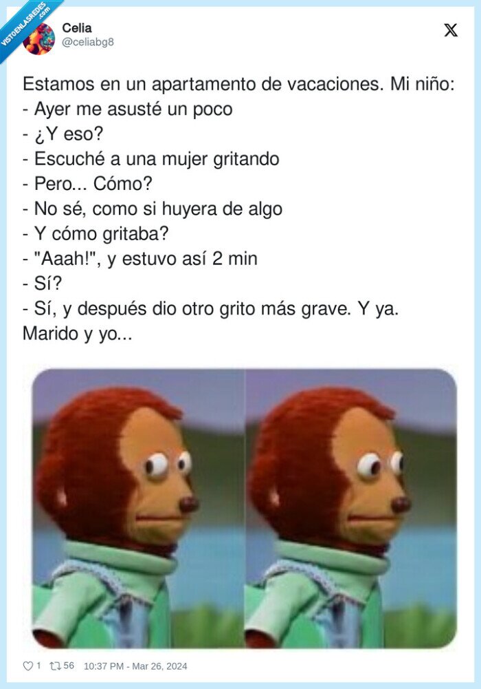 apartamento,vacaciones,gritando,escuchar