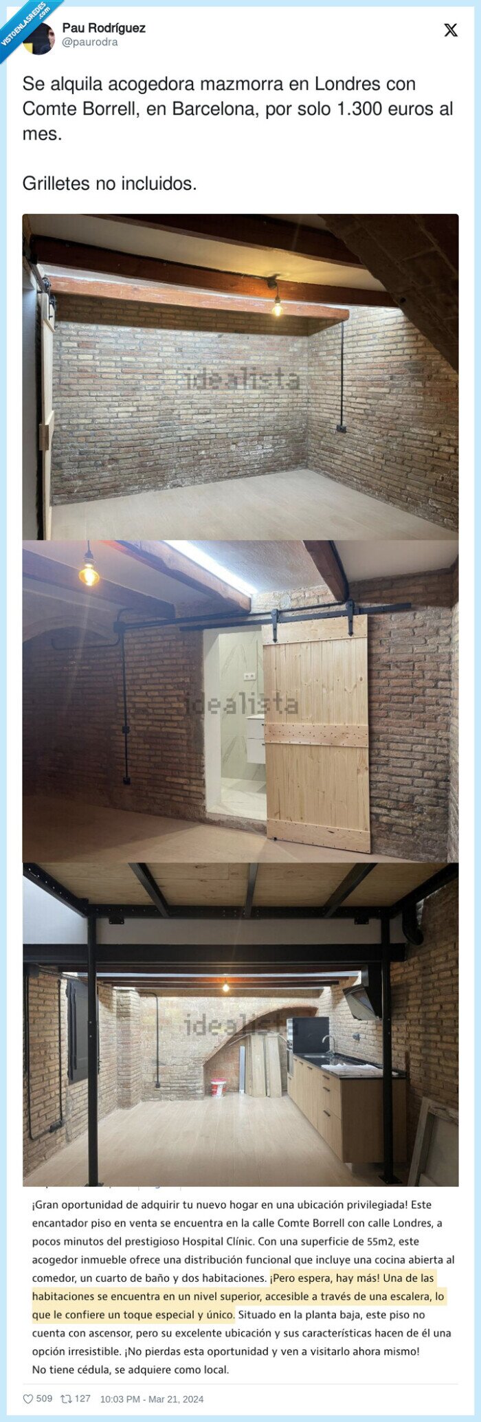 barcelona,acogedor,grilletes incluidos,mazmorra