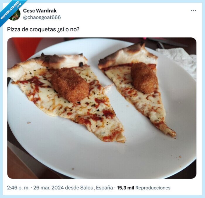 croquetas,pizza,atrocidad