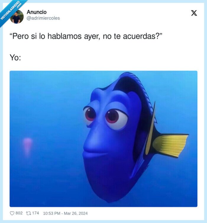 acordarse,dory,disney,hablar