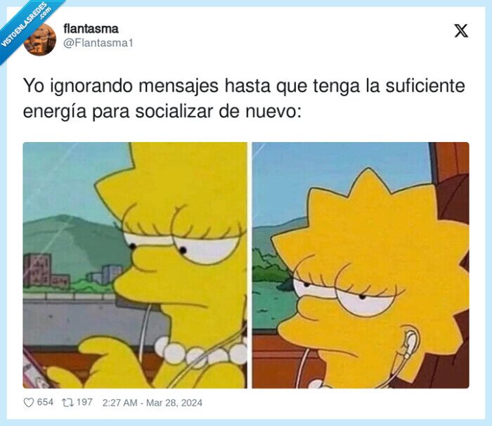 socializar,suficiente,ignorando,mensajes,energía,lisa simpson