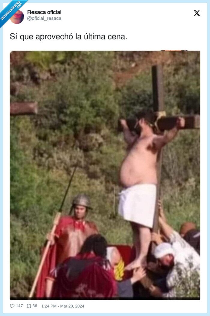 aprovechar,última cena,panza,barriga,gordo,jesus