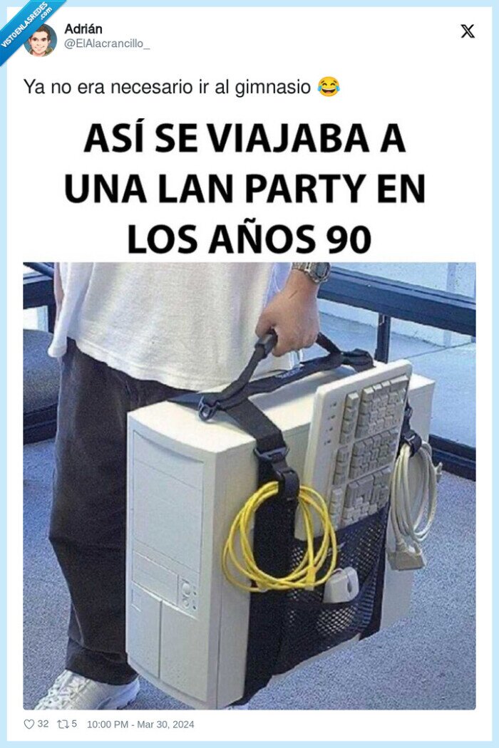 lan party,90,frikis,ordenador,cargar