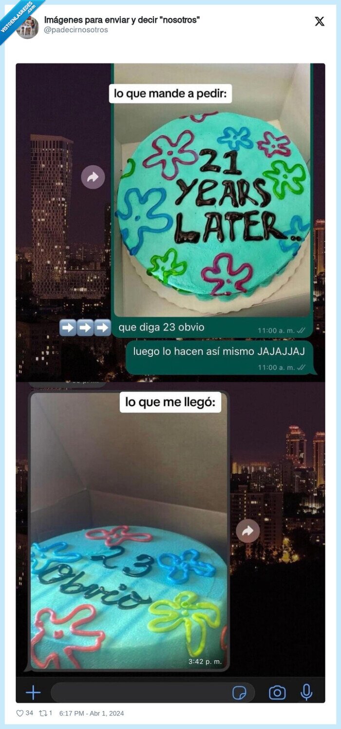 tarta,bob esponja,21 years later,23 obvio