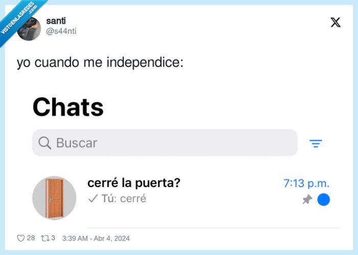 independizarse,chat,whatsapp,puerta