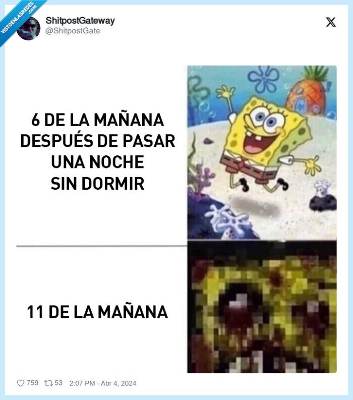 bob esponja,trasnochar,dormir,despierto
