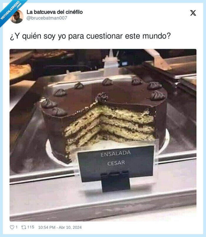 cuestionar,tarta,ensalada cesar