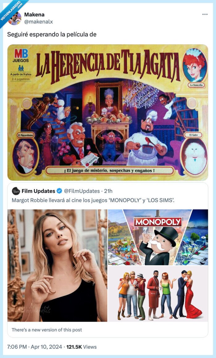 película,sims,monopoly,margot robbie