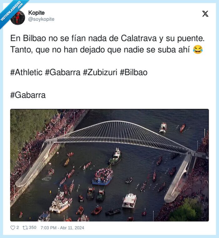 calatrava,zubizuri,gabarra,bilbao,dejado