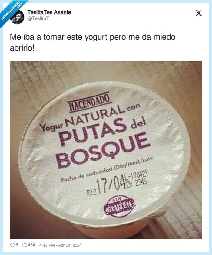 abrir,yogur,tomar,p*tas del bosque