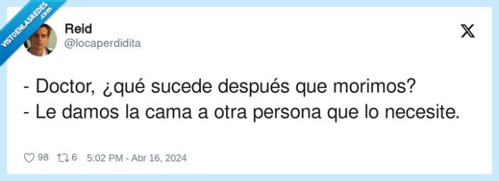 cama,necesitar,doctor,morir,persona,sucede