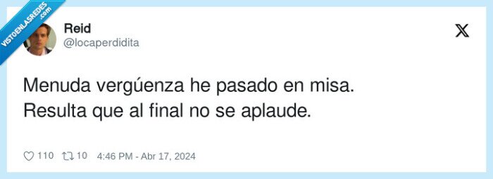 vergúenza,aplaudir,misa,final