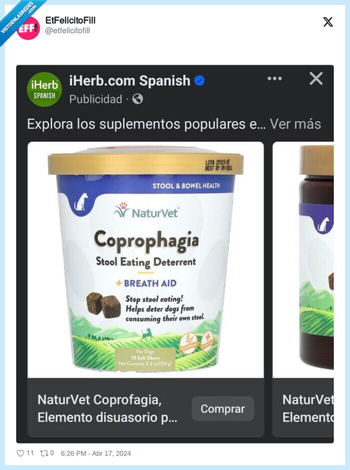 helado,sabor,naturvet,coprophagia