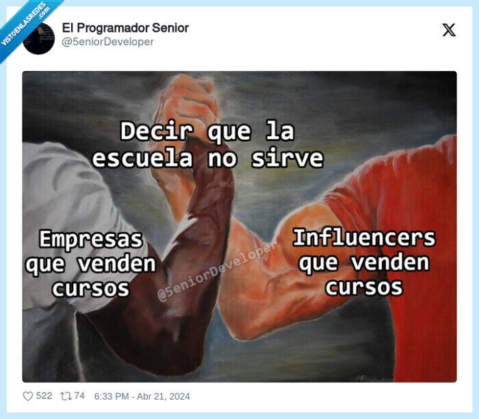 clásico,vende humo,cursos,influencers,escuela,empresas,vender