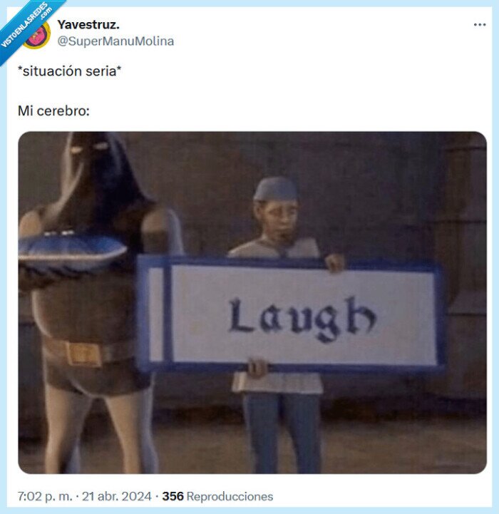 situacióm,seria,reírse