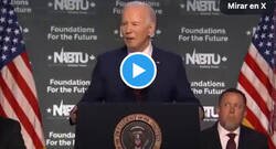 Enlace a Menudo pelele el Biden la vuelve a liar, repite literalmente lo que ve en pantalla.