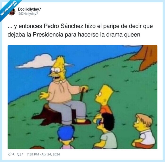 presidencia,simpson,batallita,explicar,pedro sánchez,paripe