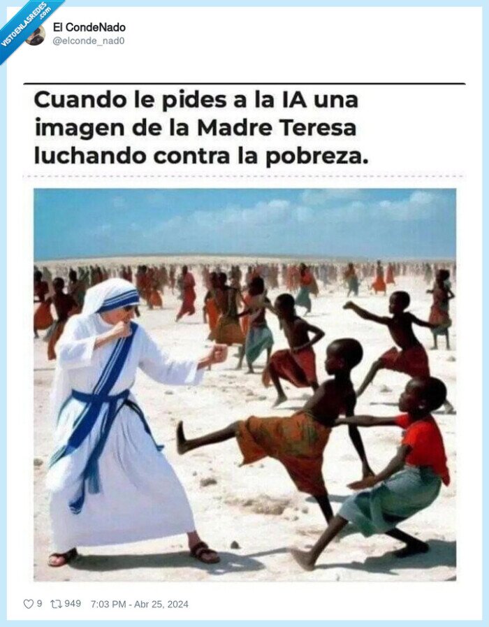 madre teresa,imagen,ia,pobreza
