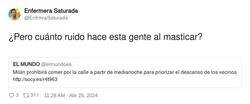 Enlace a Odio eterno a la gente que mastica haciendo ruido, por @EnfrmraSaturada