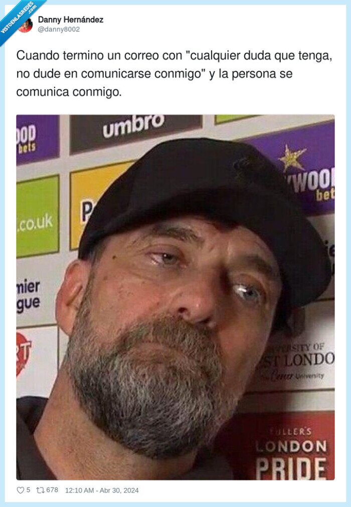 jurgen klopp,comunicarse,contactar,conmigo