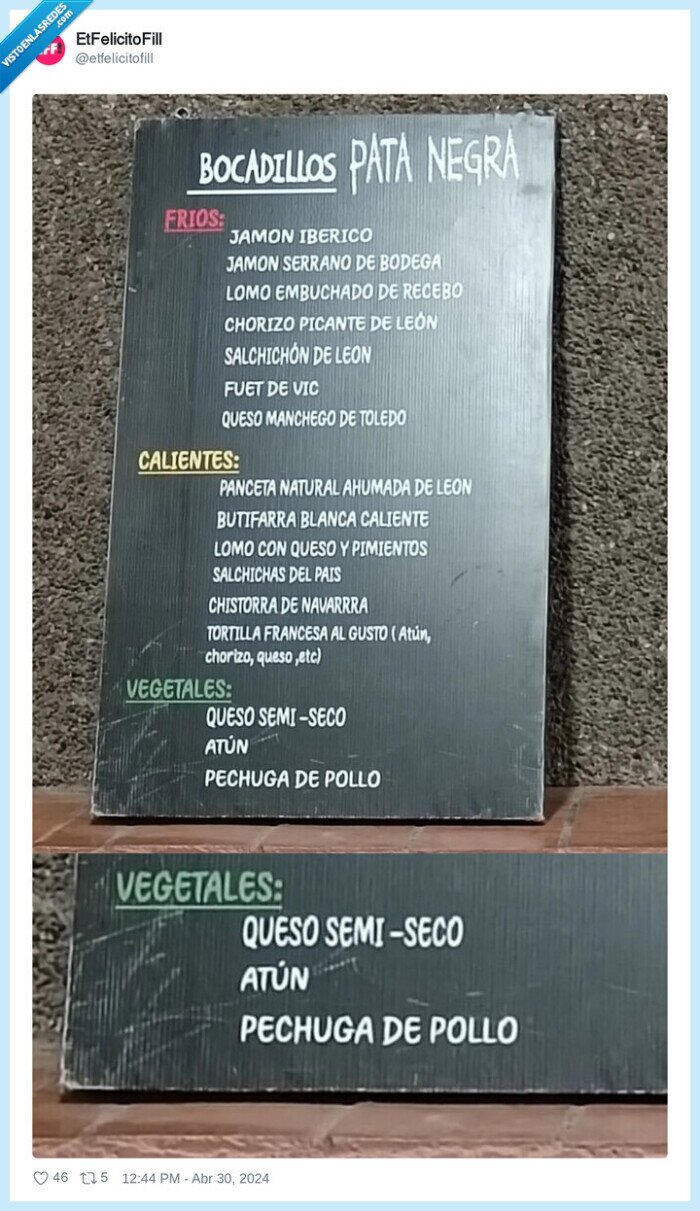 bocadillos,vegetales,bocata,atun,pollo