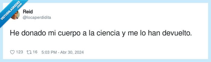 devuelto,ciencia,donado,cuerpo,devolver