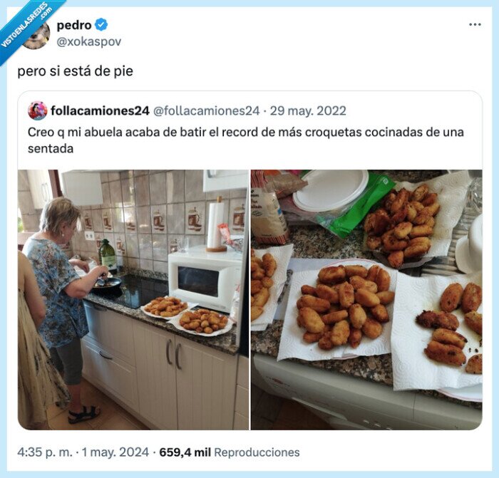 sentada,croquetas,record,de pie