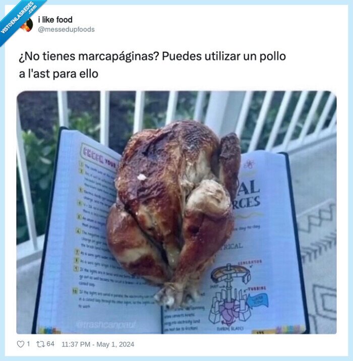 libro,marcapaginas,pollo