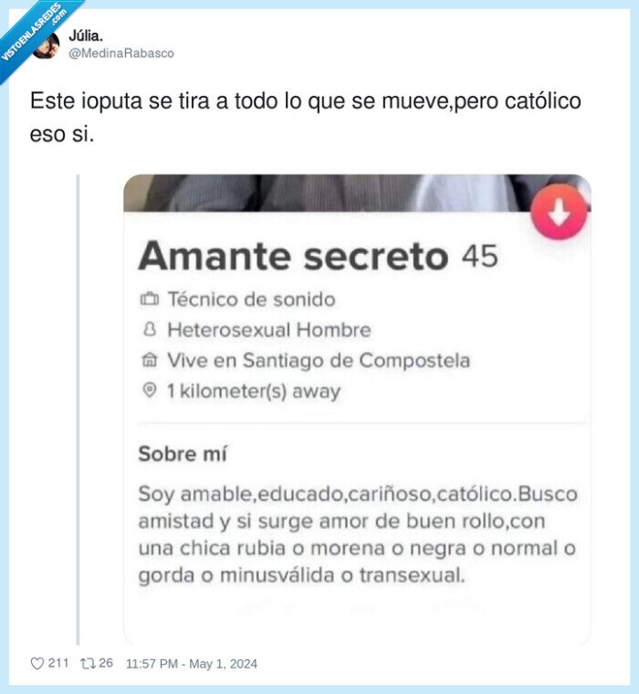 perfil,tinder,católico