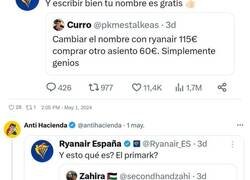 Enlace a Hilo con las mejores respuestas del trolazo de CM de Ryanair