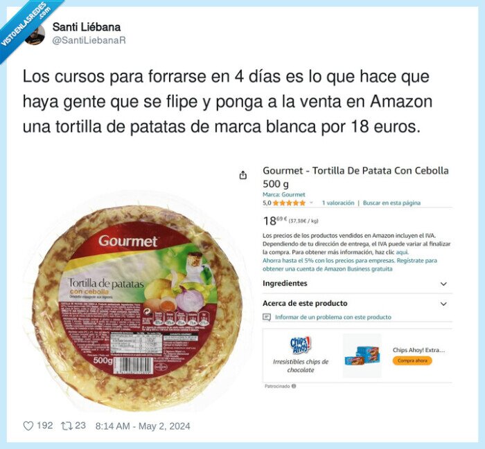 tortilla,forrarse,patatas,cursos,amazon