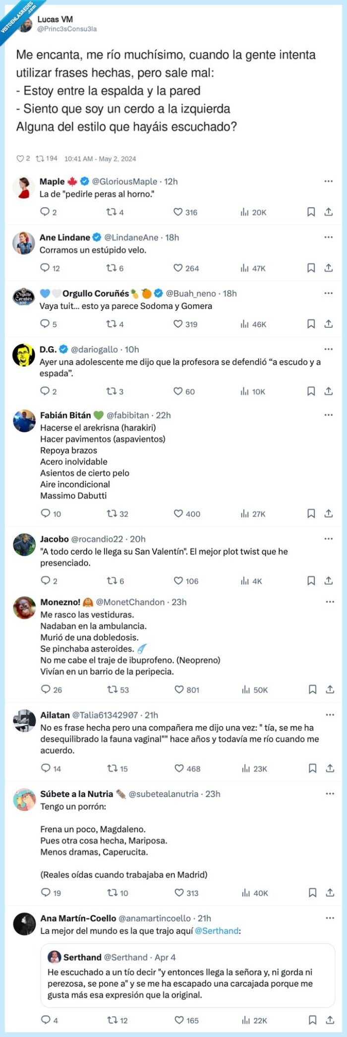 frases hechas,refranes,mal