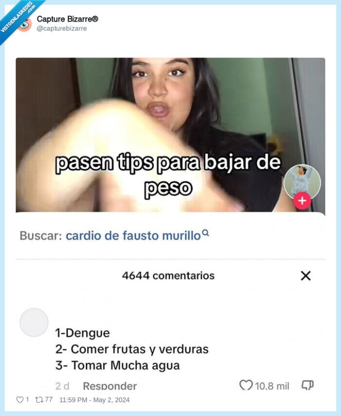 dengue,fruta,agua,dieta,bajar de peso