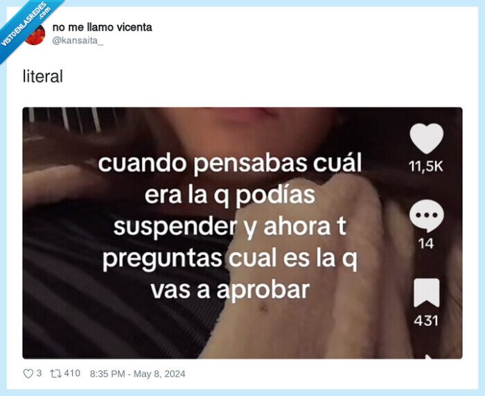 suspender,pensar,aprobar,asignatura