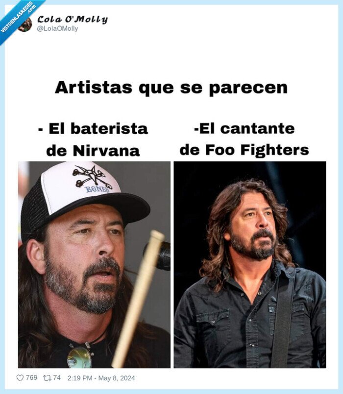 parecidos razonables,baterista,nirvana,foo fighters,cantante