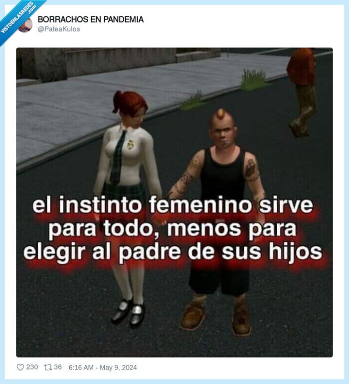 instinto femenino,escoger,padre,mal