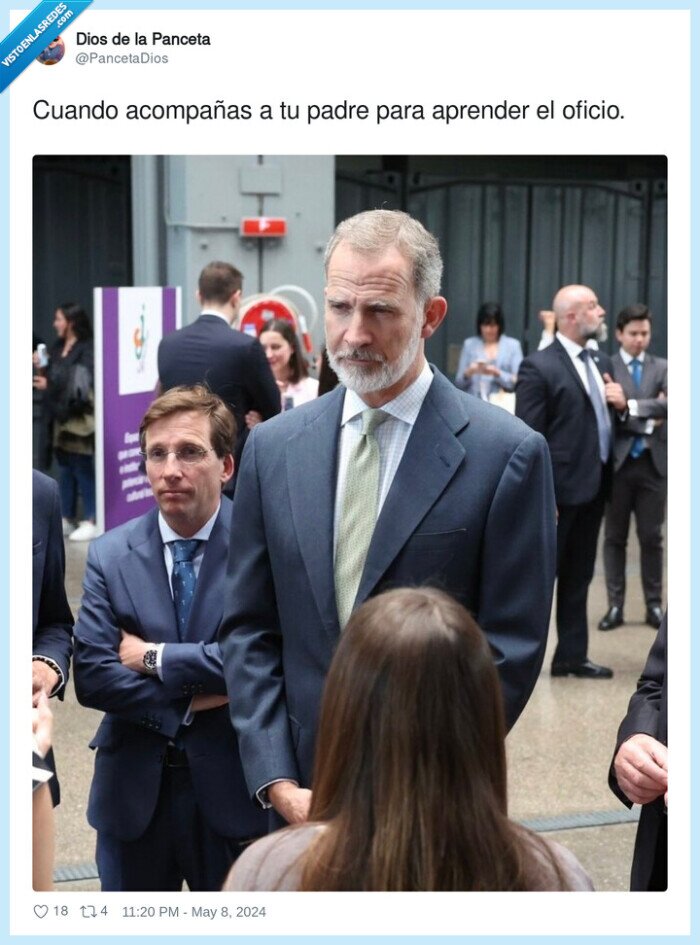 acompañar,aprender,oficio,padre,almeida,rey felipe,felipe vi
